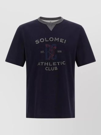 Brunello Cucinelli cotton solomei athletic club printed t-shirt