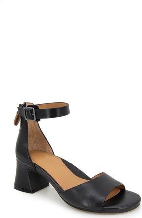 Gentle Souls Iona Block Heel Sandal in Black Leather at Nordstrom, Size 6.5