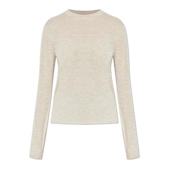 Max Mara Cashmere Knitwear, female, Beige, Size: L Pittura Sweater