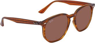 Ray-Ban RB4306 Dark Brown Classic Mens Hexagonal Sunglasses RB4306 820/73 54