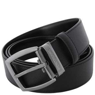 Montblanc Black 35 mm Saffiano Printed Leather Belt
