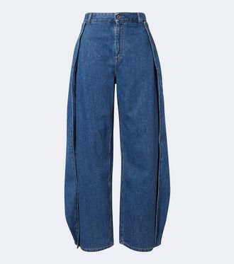 Loewe Ruffled wide-leg jeans
