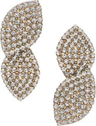 Lott. Gioielli CE SW Earring Double Leaf - Dames - Oorbellen - Geel - ONE Size - Leer - Accessoires