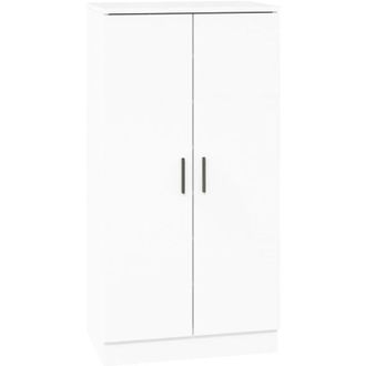 vidaXL Scarpiera Bianco Lucido 55x35x108 cm in Legno Multistrato vidaXL