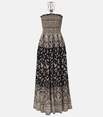 Veronica Beard Ayanna paisley shirred maxi dress
