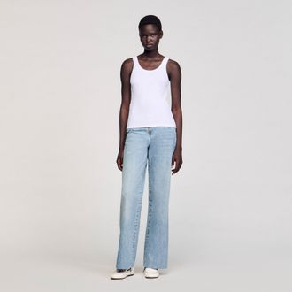 Sandro Vest top with rhinestones