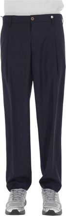 Myths Pantalone Over Fit - Heren - Chinos - Blauw - L - Wol - Broeken