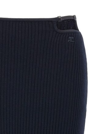 Courr&egrave;ges Viscose Midi Womens Skirt