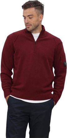 C.P. Company Lambswool GRS Half Zip Sweater - Heren - Coltruien - Rood - M - Wol - Truien & Vesten