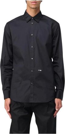 Dsquared2 Heren, Overhemden, Zwart, Maat: M Katoen