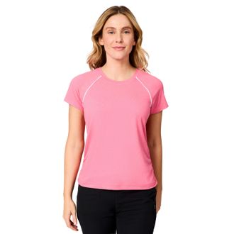Free Country Womens Microtech Chill B Cool Shirred Crew Top