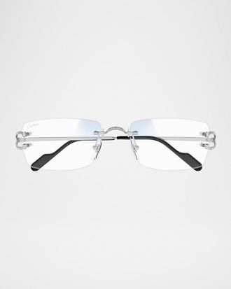Cartier Men & apos;s Metal Rectangle Optical Frames