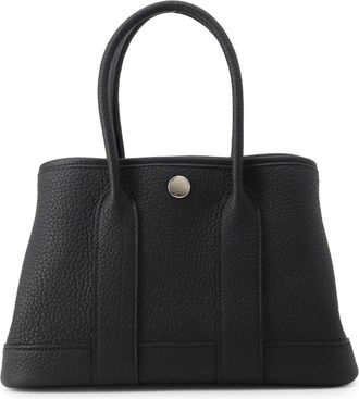 Herm&egrave;s Garden Black Negonda Leather Handbag Tote Bag