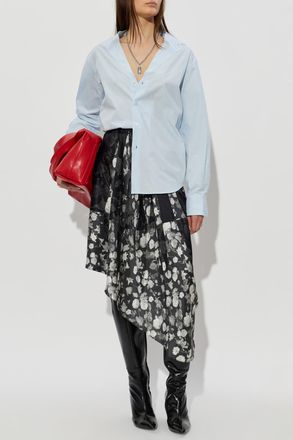 Maison Margiela Shirt With A Vintage Effect, Womens, Light Blue