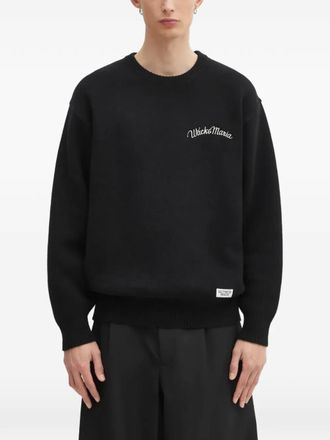 Wacko Maria logo-embroidered sweater - Black