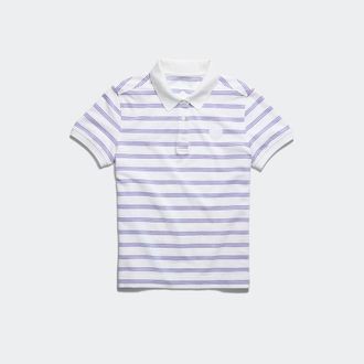 Canada Goose Almira Striped Polo (Women, Lilac Talbot Stripe, XL)