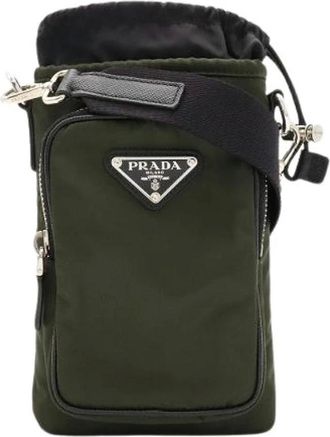 Prada Borsa a tracolla per smartphone Pre-owned Re-Nylon - - Pre-owned - Donna - Verde - ONE SIZE