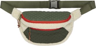 Closed Plush Colorblock Hip-Pack In Cream/army
