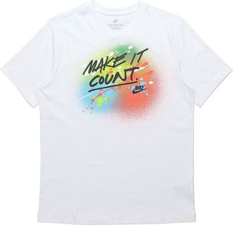 Nike Sportswear Splash Ink Alphabet Printing Sports Short Sleeve White DJ5361-100