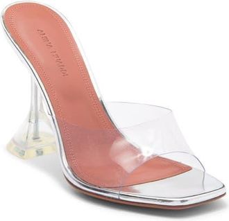 Amina Muaddi Lupita Glass Slide Sandal in Pvc Transparent at Nordstrom, Size 10.5Us