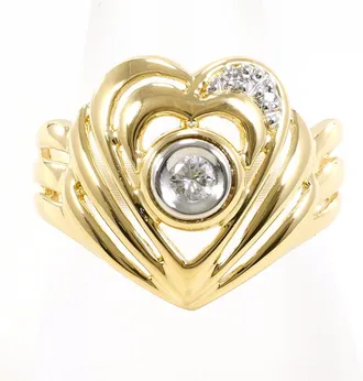 C&A Platinum Yellow Gold Yellow Gold (18K) Platinum 900 Band Ring (Pre-Owned)