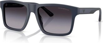 Emporio Armani Square Zonnebrillen - Heren - Zonnebrillen - Blauw - 57 MM - Accessoires