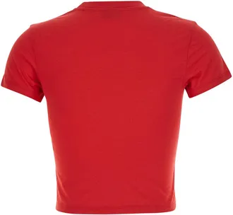 Gucci Womens Cropped Cotton T-Shirt Red T-Shirts & Jerseys