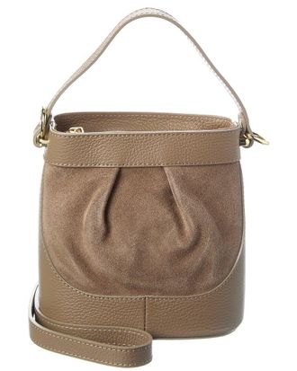 Persaman New York Suede And Leather Bucket Bag