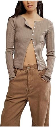 Free People Tilly Long Sleeve Cardi Womens Clothing Fallen Rock : MD (Womens 8-10), Cotton
