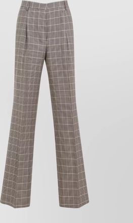 Dries Van Noten checkered cotton mid-waist pants