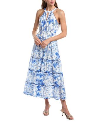 Hale Bob Hale Bob Denver Silk-Blend Midi Dress