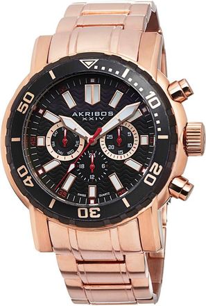 Akribos XXIV Black Dial Mens Watch AK675RG