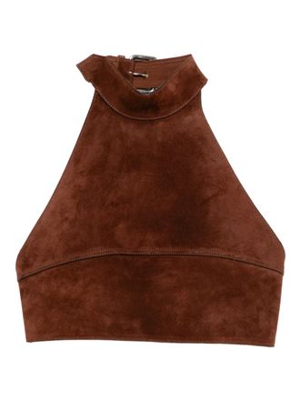 Monse leather halter top - Brown