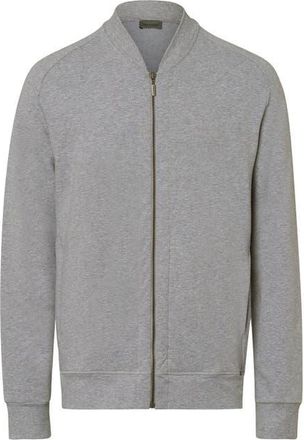 Hanro Living Cotton Zip-Up Jacket in Grey Melange at Nordstrom, Size Xx-Large