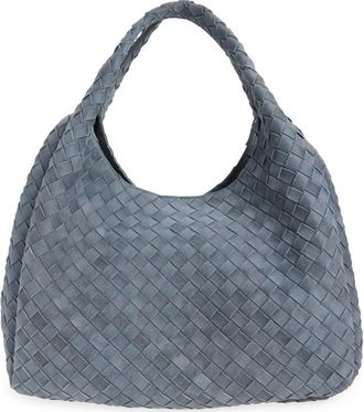 Bottega Veneta Large Campana Suede Shoulder Bag in Cloudy Indigo at Nordstrom