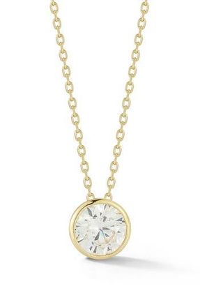 Glaze Jewelry 14K Gold Plate Round Solitaire Pendant Necklace at Nordstrom Rack