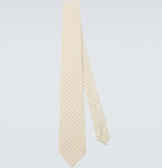 Auralee Striped wool tie