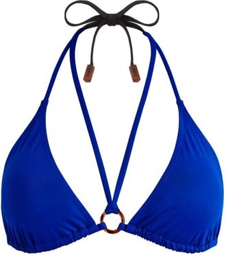 Vilebrequin Badmode, Dames, Blauw, XS, Triangel Bikinitop met Strikbandjes voor Dames