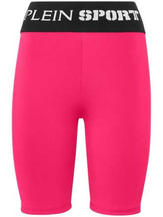 Plein Sport Fietsshorts met logoband - Roze
