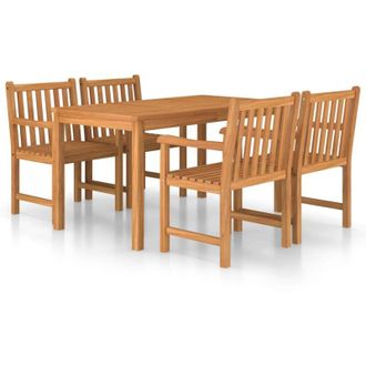 vidaXL Furniture Limited - Conjunto De Comedor De Jard&iacute;n 5 Piezas Madera