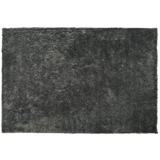 Beliani Beliani - Alfombra Gris Oscuro 200 X 300 Cm Poli&eacute;ster Hecho A Mano Pelo Largo Evren