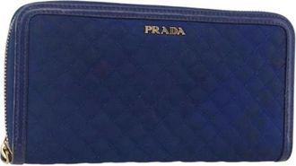 Prada Pre-owned Wallets, female, Blue, Size: ONE SIZE Pre-owned Vintage Leather Wallet