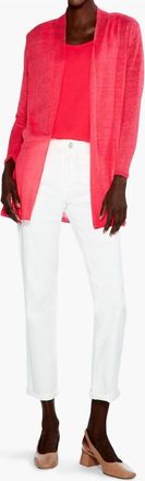 Nic+Zoe Pippa Lightweight Long Back Of The Chair Cardigan In Paradise Pink