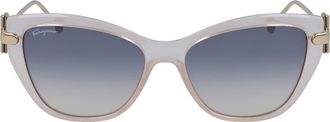 Ferragamo 55mm Cat Eye Sunglasses in Nude at Nordstrom Rack