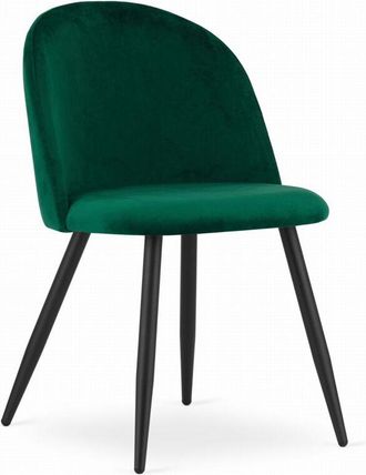 OEM Silla Bello - Terciopelo Verde / Patas Negras X 1