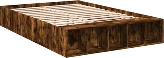 vidaXL Vidaxl - Estructura de cama madera de ingeniería roble ahumado 140x190cm