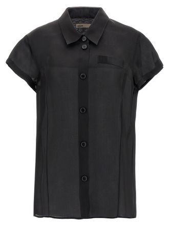 Khaite Black Silk Womens Blouse
