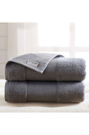 Modern Threads Air Cloud Oversized Bath Sheet - Set of 2 - White in Charcoal at Nordstrom Rack
