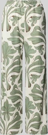 Zabaione Stoffhose mit elastischem Bund in Khaki, Gr&ouml;&szlig;e S