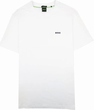HUGO BOSS Mens Hugo Boss Contrast Printed Logo Tee White 102 - Size: 36